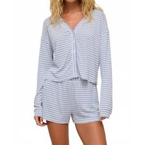 NEW Z SUPPLY mara stripe pajama cardigan in vanilla ice